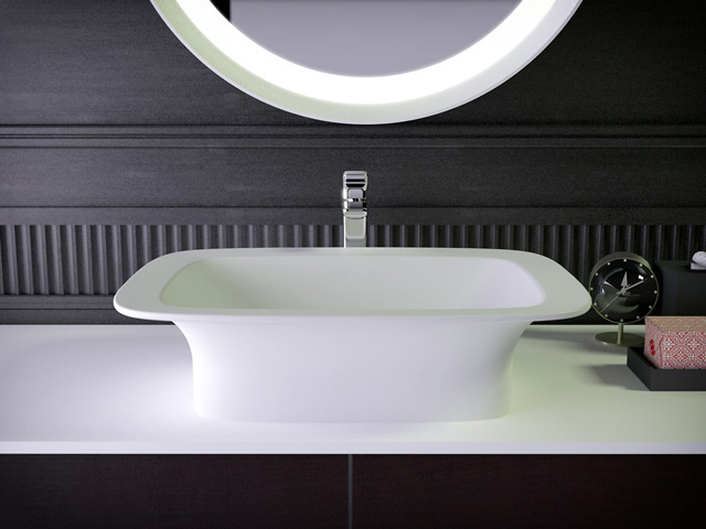 Glam countertop washbasin